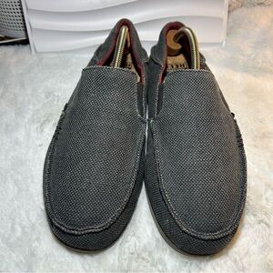 Reef Cushion Bounce Matey Mens Cork Foot Bed SlipOn Gray Sz 10 Boat Shoes Loafer